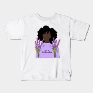 Lovely Lavender Black Women Art // Coins and Connections Kids T-Shirt